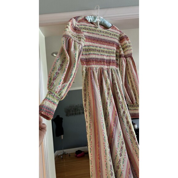 Vtg YOUNG INNOCENT Arpeja Victorian  Puffy S Preach  Prairie Cottagecore Maxi XS - Picture 15 of 15